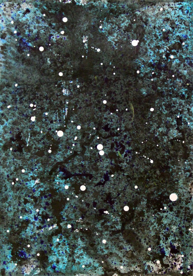 © Wilhelm Roseneder. Sternenbild /Constellation Nr.7160710, 2010. Aquarell, Tusche, chinesische Reibtusche/Watercolour, ink, Chinese ink, 34x24 cm